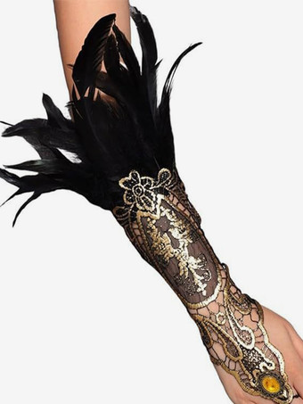Black Retro Costumes Feathers Women's Party Accessory