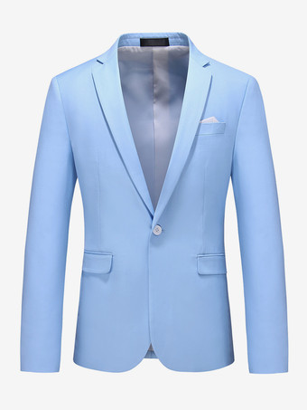 ベビーブルーメンズ ブレザー スーツ ジャケット カーキ スリムフィット ワンボタン ブレザー エレガント ウェディング シック ジャケット