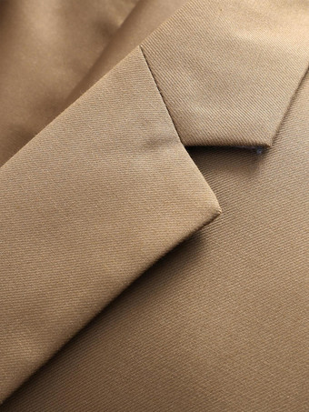 メンズ ブレザー スーツ ジャケット カーキ スリムフィット ワンボタン ブレザー エレガント ウェディング シック ジャケット