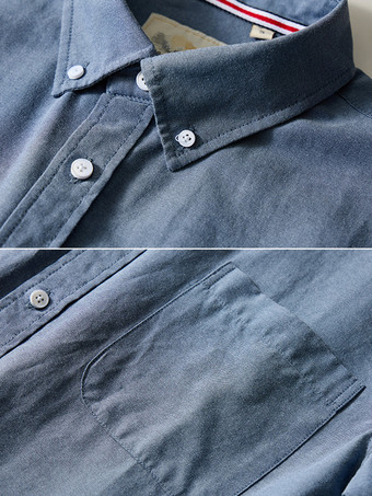 メンズ プラスサイズ 長袖シャツ ボタンダウン スリムフィット ウェディングシャツ