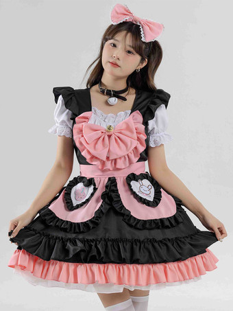 メイドコスチューム コーヒーブラウン 女の子のドレス