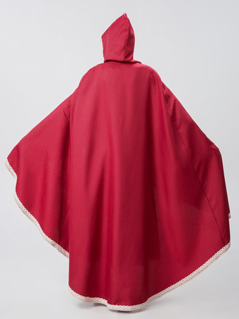 レッド レディース エレガント トップ エプロン ポリエステル セット ホリデー コスチューム バーガンディ