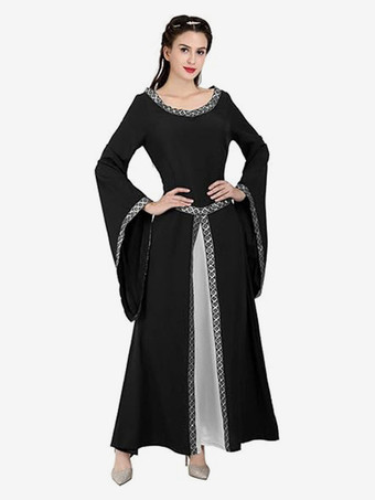 ブラック 黒のレトロコスチューム女性ドレスエレガントな仮面舞踏会のドレス バーガンディ