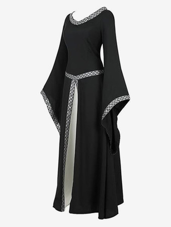 黒のレトロコスチューム女性ドレスエレガントな仮面舞踏会のドレス バーガンディ