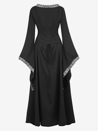 黒のレトロコスチューム女性ドレスエレガントな仮面舞踏会のドレス バーガンディ