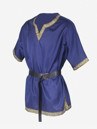 男性用の赤いヴィンテージトップレトロ半袖シャツレトロコスチューム バーガンディ