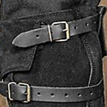 海賊ブーツ スチームパンク リベット ニーパッド レトロ 男性用