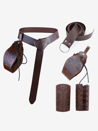 チョコレートディープブラウン スチームパンク コスチューム メンズ アクセサリー グロメット