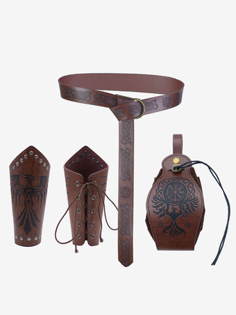 ブラウン ディープブラウン スチームパンク コスチューム メンズ アクセサリー グロメット