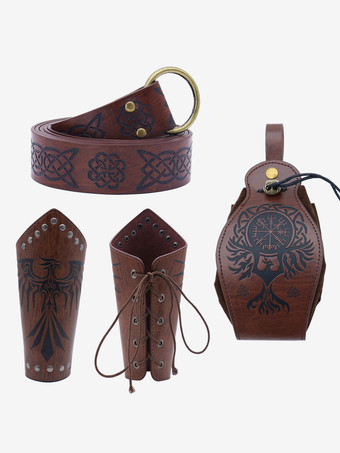 ブラック ディープブラウン スチームパンク コスチューム メンズ アクセサリー グロメット