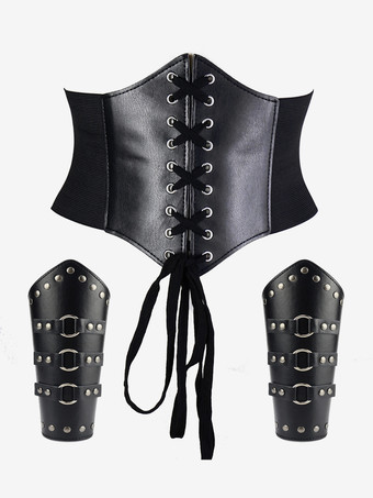 ブラック ウエストバンド ブラック スチームパンク コスチューム アクセサリー ヴィンテージ 衣類