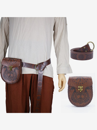 ブラウン ブラック スチームパンク コスチューム メンズ アクセサリー グロメット