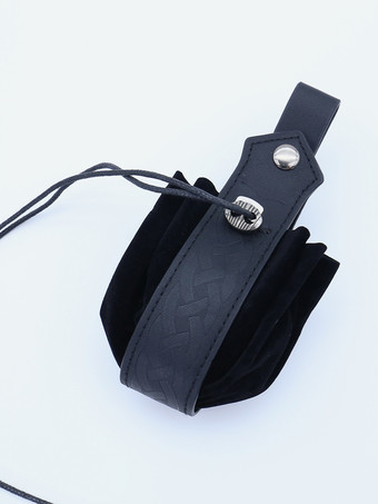 コーヒーブラウン スチームパンク コスチューム メンズ アクセサリー グロメット マネーバッグ ウエストバッグ