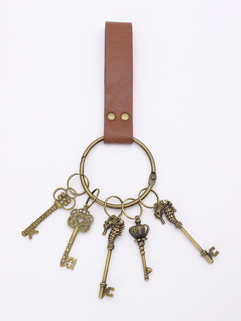 コーヒーブラウン スチームパンク コスチューム メタルディテール ヴィンテージ メンズアクセサリー