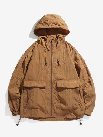 Kamel Leichte Outdoor-Kapuzenjacke für Herren