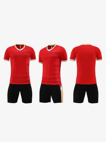 RotHerren-Fußballuniform für Erwachsene und Kinder Training atmungsaktiv Sport-Fußball-Activewear