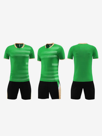 Grün Herren-Fußballuniform für Erwachsene und Kinder Training atmungsaktiv Sport-Fußball-Activewear