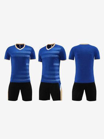 Blau Herren-Fußballuniform für Erwachsene und Kinder Training atmungsaktiv Sport-Fußball-Activewear
