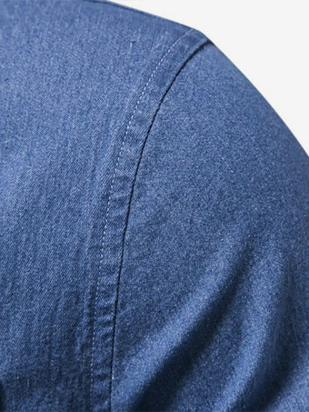 メンズ カジュアル 無地 長袖 ラペル スリムフィット シャツ