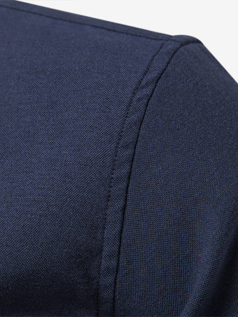 Camisa informal de corte entallado para hombre color liso manga larga botonadura sencilla