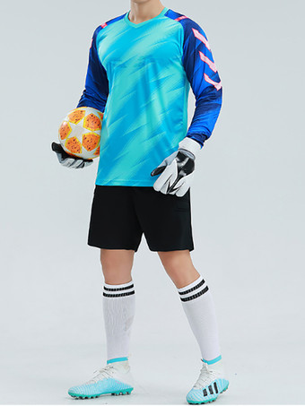 メンズ サッカースーツ ゴールキーパー ユニフォーム 大人用 通気性 トレーニング ジャージ 長袖 トップスとショーツ