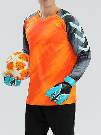 メンズ ゴールキーパー ユニフォーム トップ 大人用 通気性 ジャージ 長袖 トレーニング トップ