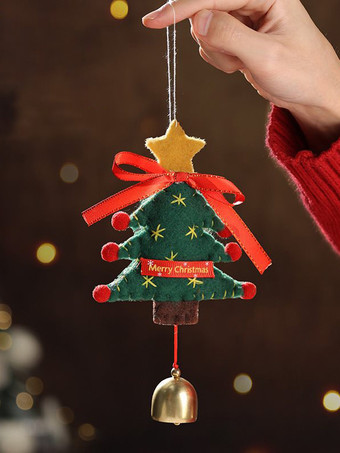 グリーン クリスマスデコレーション ぬいぐるみツリーベル 車吊り下げ室内ペンダント
