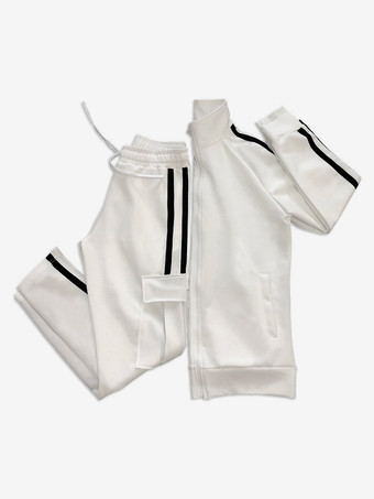 Completo sportivo da uomo in due pezzi cardigan con colletto alto abbigliamento sportivo giovanile pantaloni casual aderenti