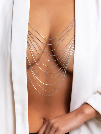 シルバー チェストチェーン バレンタイン レディースジュエリー