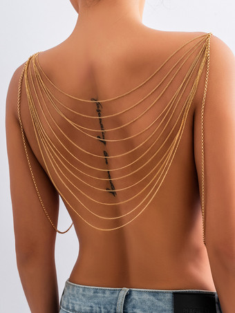 ゴールド チェストチェーン バレンタイン レディースジュエリー