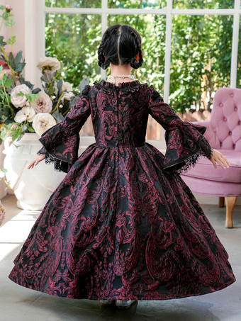 ビクトリア朝のロココ調のコスチューム レトロコスチューム ティアードドレス 女の子のロイヤルドレス
