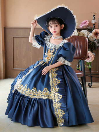 Viktorianisches Rokoko-Kostüm graues Retro-Rüschenkleid Kostüm Party Ballkleid