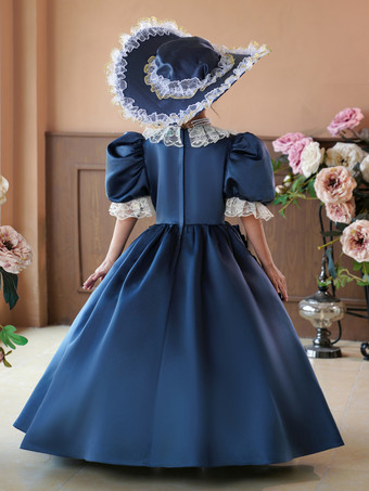 Viktorianisches Rokoko-Kostüm graues Retro-Rüschenkleid Kostüm Party Ballkleid