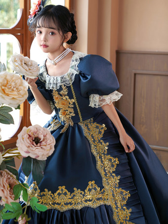 Viktorianisches Rokoko-Kostüm graues Retro-Rüschenkleid Kostüm Party Ballkleid