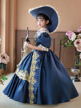 GrauViktorianisches Rokoko-Kostüm graues Retro-Rüschenkleid Kostüm Party Ballkleid