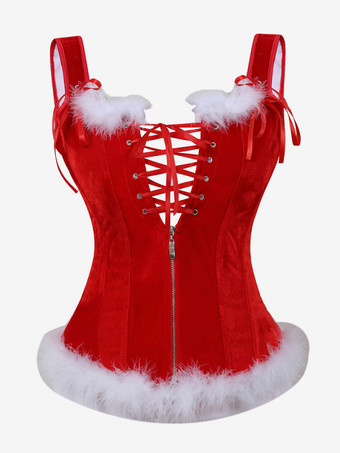 レッド 女性用クリスマスシェイピングレッドコスチュームコルセット