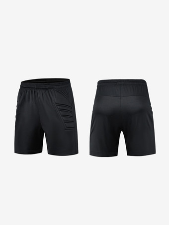 ブラック メンズ サッカー ゴールキーパー ユニフォーム ボトムス スポーツ 通気性 トレーニングスーツ ショーツ