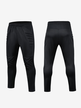 ブラック メンズ サッカー ゴールキーパー ユニフォーム パンツ 通気性 トレーニングスーツ ズボン