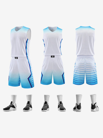 WeißHerren Sportuniform Anzug Erwachsene Sport Atmungsaktives Trikot Training Kurzarm und Shorts