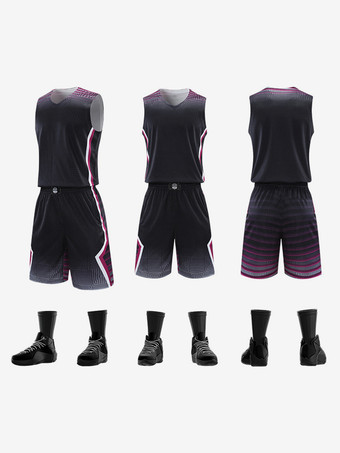 SchwarzHerren Sportuniform Anzug Erwachsene Sport Atmungsaktives Trikot Training Kurzarm und Shorts