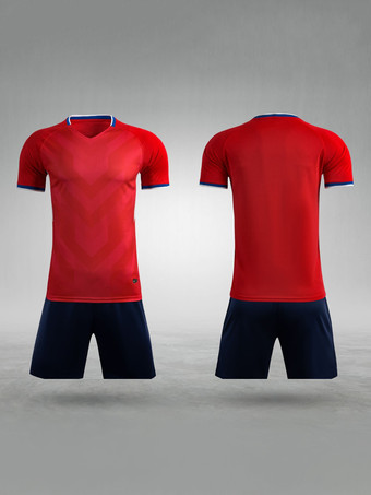 レッド メンズ サッカーゴールキーパースーツ 通気性トレーニング 半袖トップスとショーツ