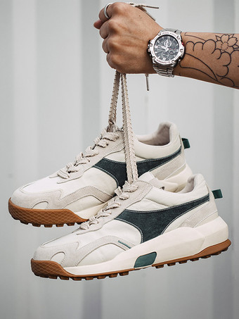 Baskets tendance en toile à bout rond pour hommes chaussures de sport