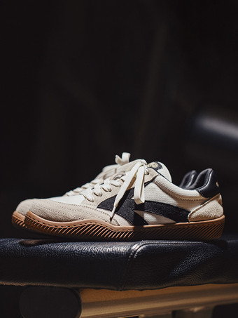 メンズスニーカー 快適なポリエステル ラウンドトゥ バスケット スポーツシューズ