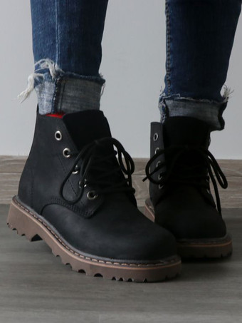 靴 メンズシューズ ワークブーツ メンズブーツ 牛革 シック ブラック