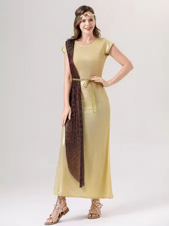 Medieval Ancient Greek Goddess Egyptian Queen Athena Dress - Milanoo.com