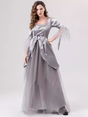 Disfraces retro Vestido elegante gris Disfraces festivos
