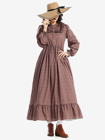 ヴィンテージ フローラルプリント レトロドレス エプロン コスチューム