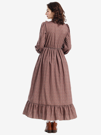 ヴィンテージ フローラルプリント レトロドレス エプロン コスチューム