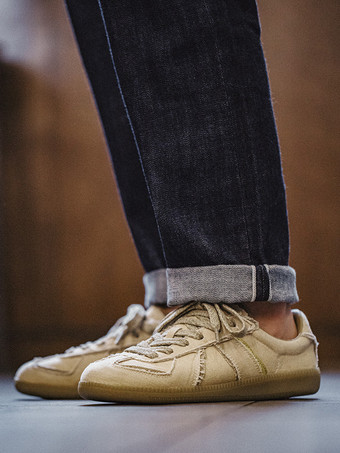 男性用スニーカー 履き心地の良いキャンバス ラウンドトゥ バスケット スポーツシューズ