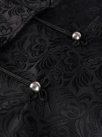 男性用ブラック ヴィンテージ ポリエステル ノースリーブ レトロ コスチューム